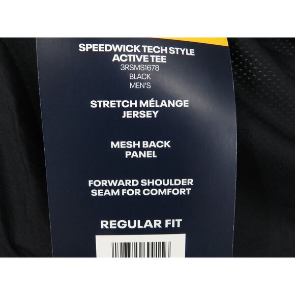Reebok Men's Speedwick Tech Style Active Black T-Shirt Medium NWT - Picture 4 of 4